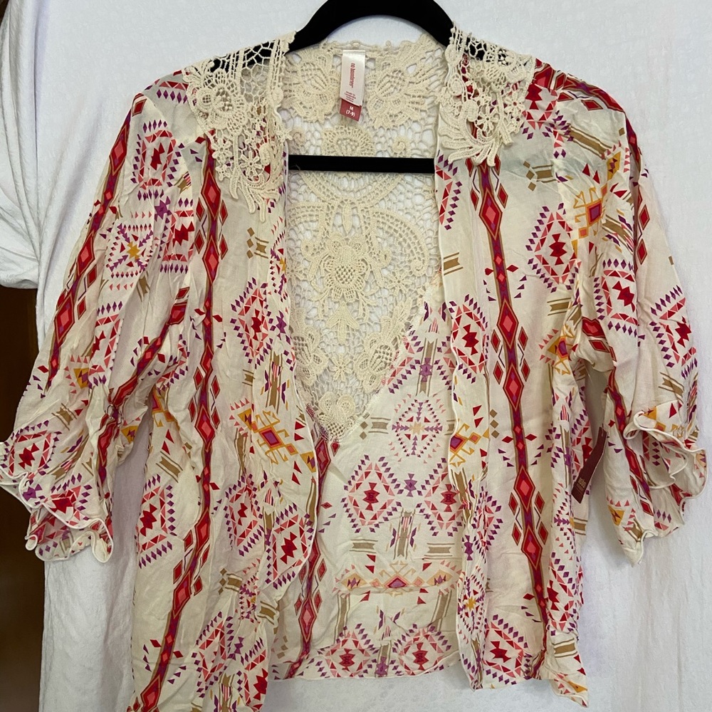Boho print shrug